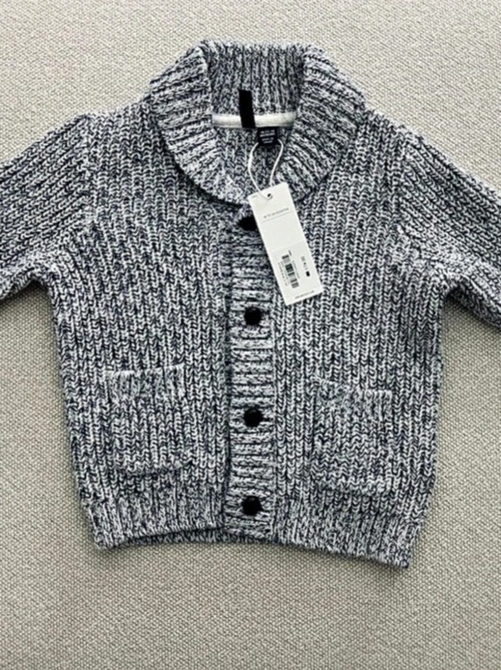 Janie and Jack Blue Button-Front Cardigan